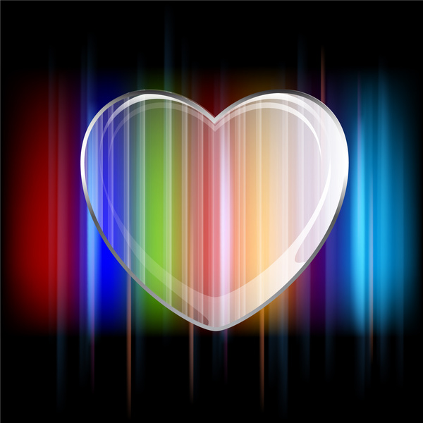 abstract colorful heart shape background 