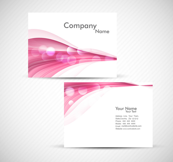 abstract colorful wave business card set