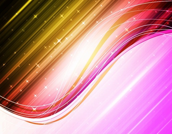 Abstract Colorful Waves Vector