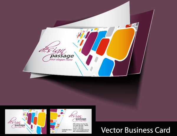 abstract creative business cards vector set