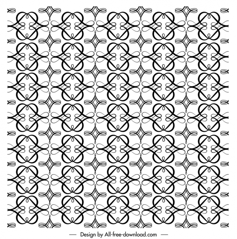 abstract curves pattern classic seamless repeating illusion decor