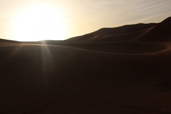 abstract desert desolate dunes evening fine art fog