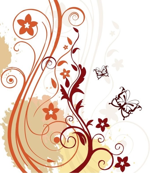 Abstract Floral Background Vectors graphic art designs in editable .ai