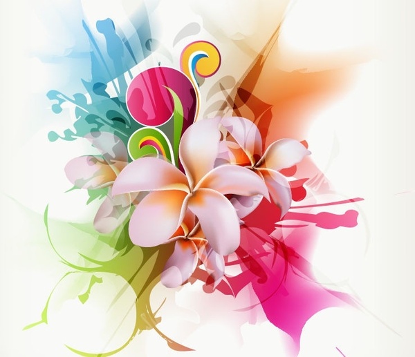 Abstract Floral Vector Illustration Artwork