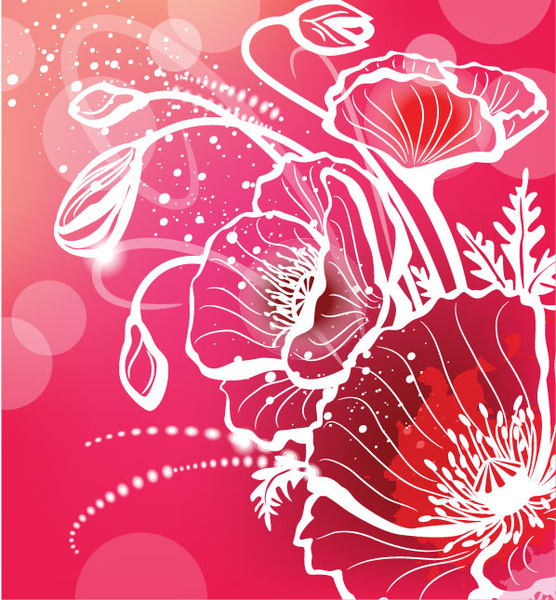 abstract flower free vector