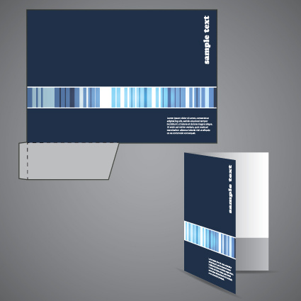 abstract folder cover design vector set