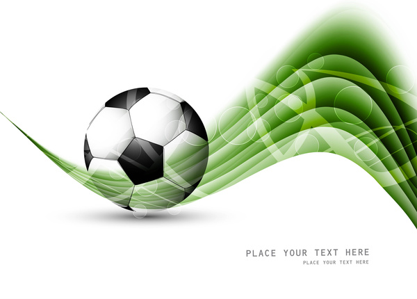 abstract football colorful green wave vector
