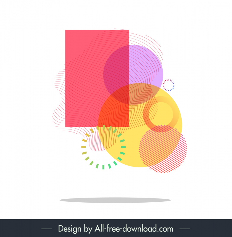 abstract geometric background design elements circle rectangle curves