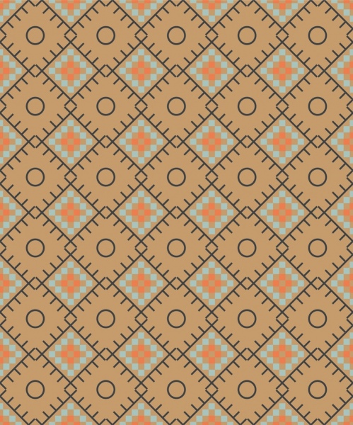 abstract geometric pattern classical colored seamless design
