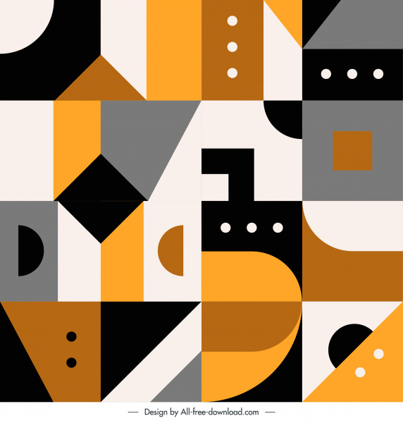 abstract geometrical pattern template flat colorful classic