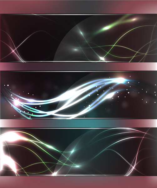 abstract glass banners 