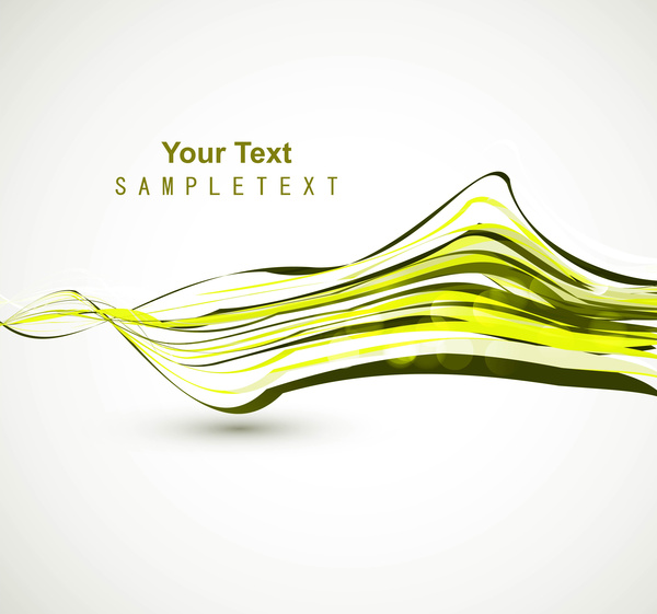 abstract green business line wave white vector design