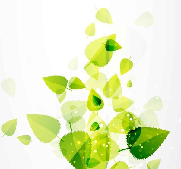 Abstract Green Leaves Vector Background Free vector in Encapsulated