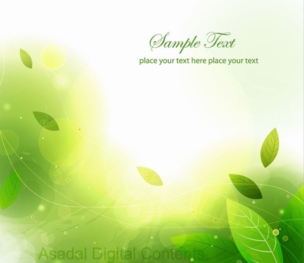 abstract green leaves vector background 