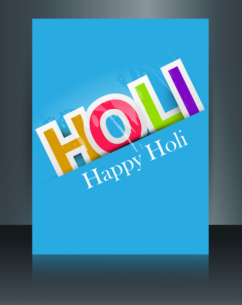 abstract gulal background of holi festival design brochure card illustration vector