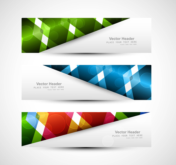 abstract header colorful vector illustration