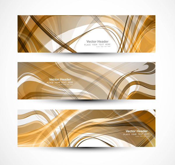 abstract header colorful vector wave illustration