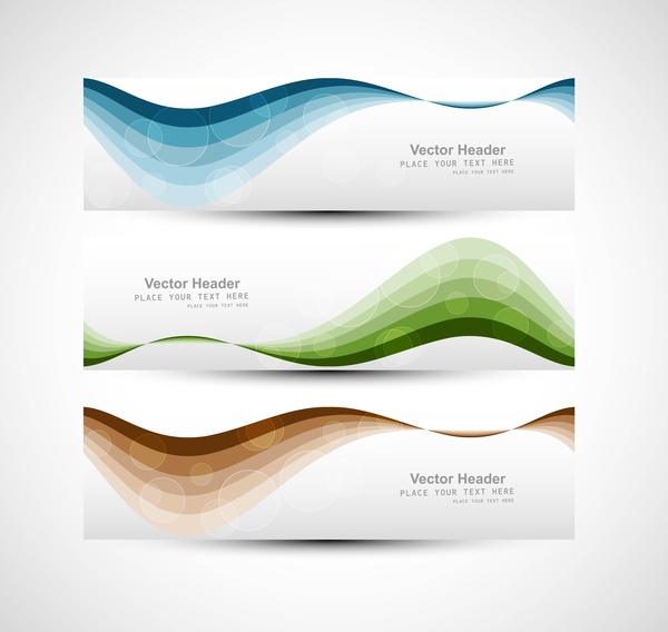 abstract header colorful wave vector illustration