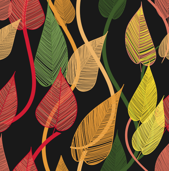 abstract leaf elements vector