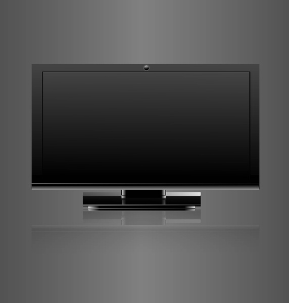 abstract led tv blank screen realistic reflection vector design