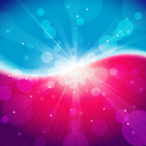 Abstract Light Blue Pink Bokeh Background