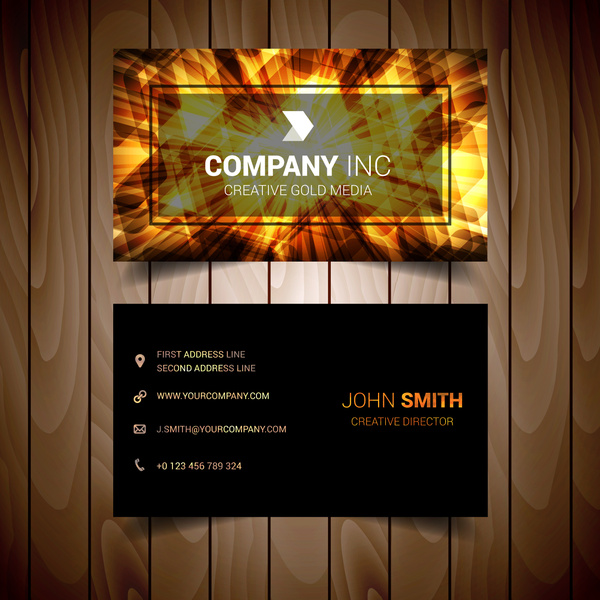 abstract light elegant business card