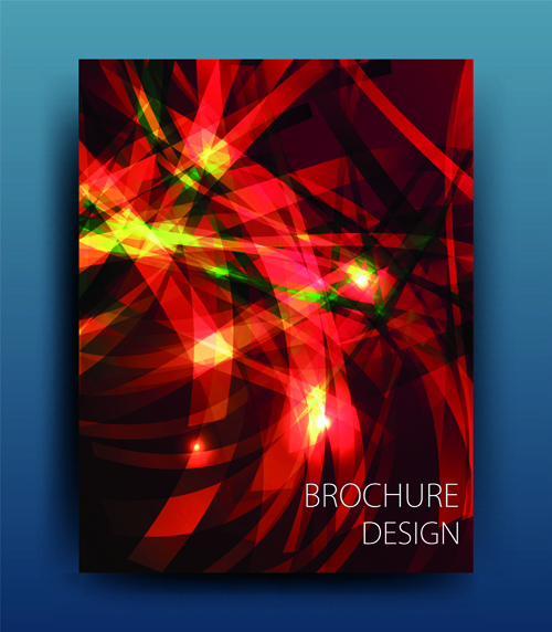 abstract light rays cover design vector