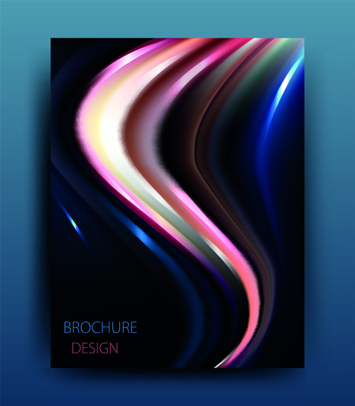 abstract light rays cover design vector