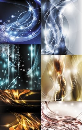 abstract lines with light dynamic background vector