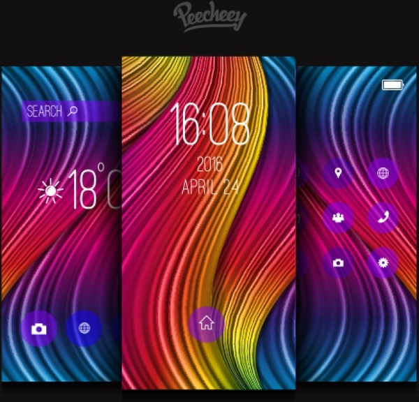 abstract lock screen design for mobile devices