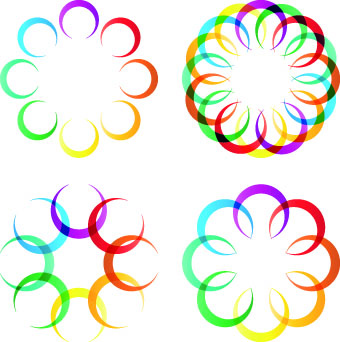 abstract logos colored vector