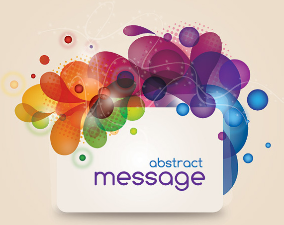 abstract message vector graphic