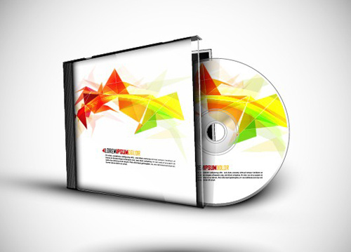 abstract of cd cover vector set