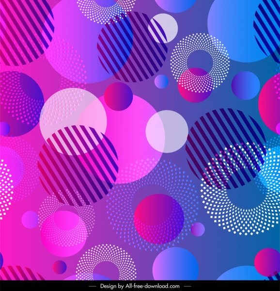 abstract pattern colorful flat circles decor