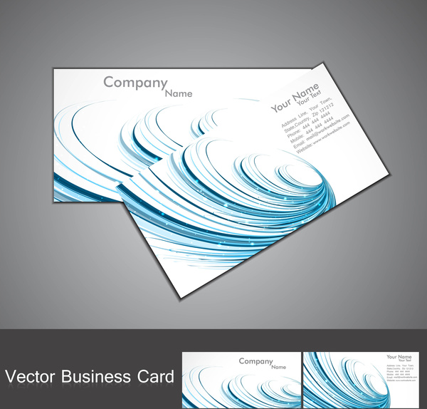 abstract stylish bright colorful business card wave vector design