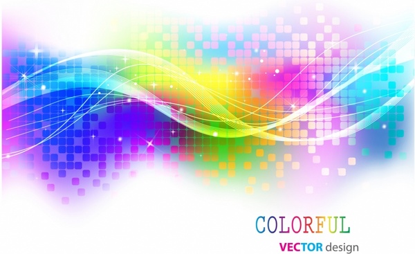 Abstract vector background with colorful wave