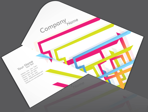 abstract vector business card set design