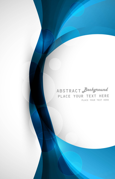 abstract vector colorful stylish blue circle wave technology illustration