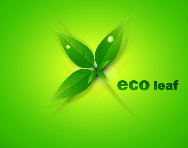 abstract vector natural eco green lives background