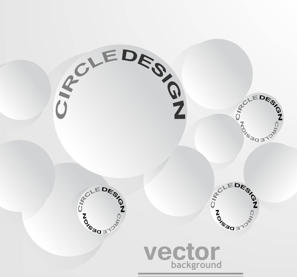 abstract white circle illustration background vector