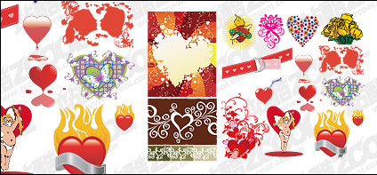 Accommodates love and heart-shaped vector material