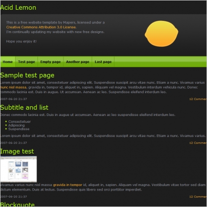 Acid Lemon Template