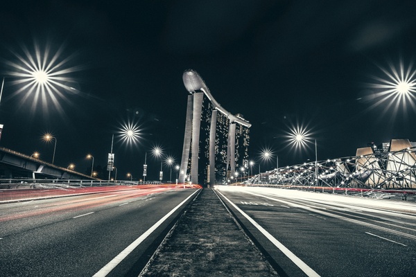 action blur bridge car city exposure fast headlight