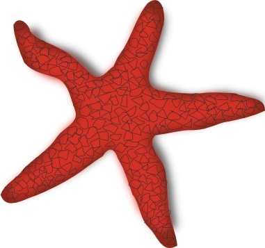 Addon Red Starfish clip art