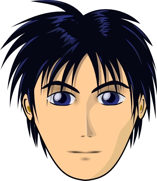 Adult Person Anime Cartoon Head clip art 