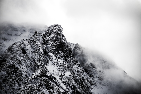 adventure black and white climbing cloud cold hiking 