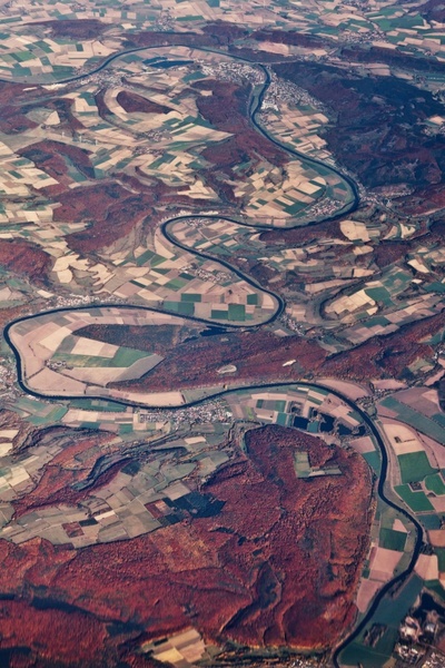 aerial of a river