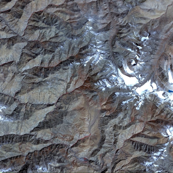 aerial view satellite photo tibet 