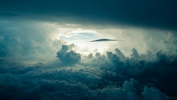 aeroplane air airplane cloud cloudy evening fog