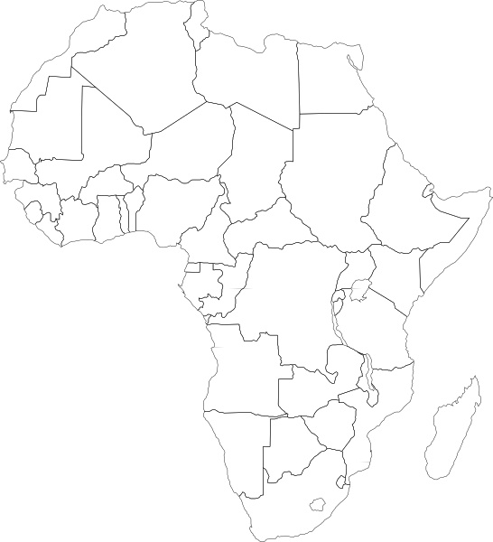 Africa Political Map clip art